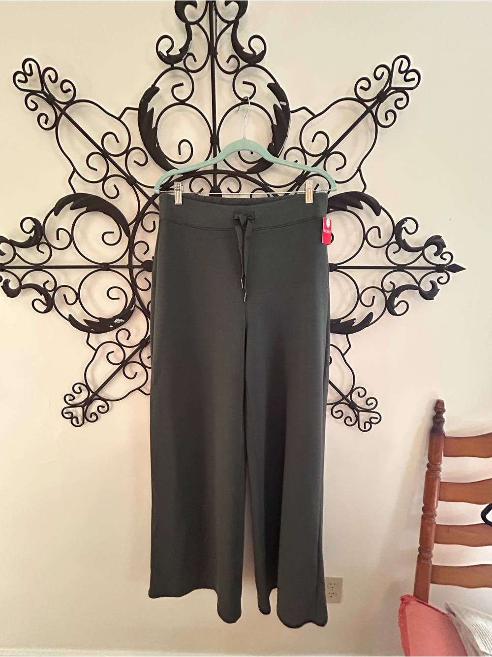 SPANX Wide-Leg Pull-On Pants in Deep Green